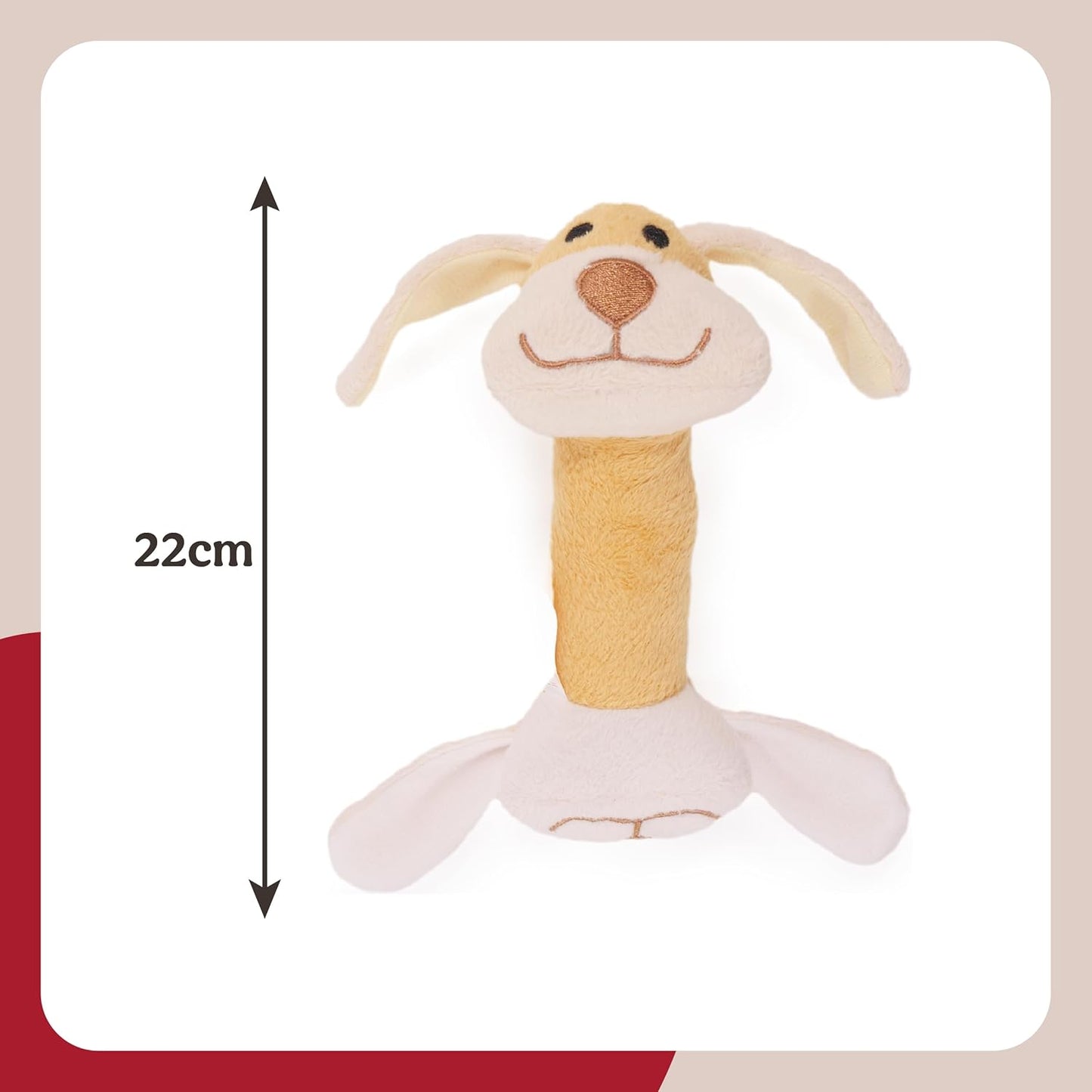 Rosewood Natural Nippers Cuddle Plush Dog Toy
