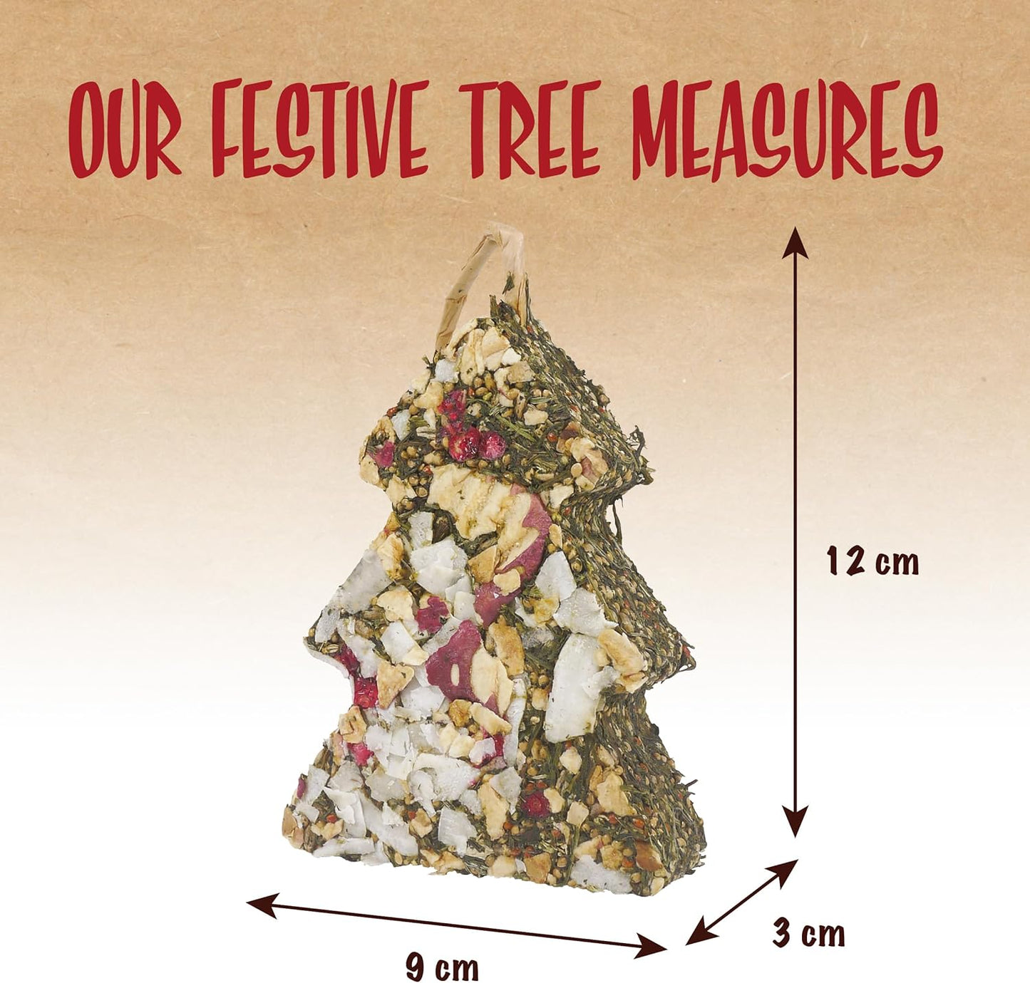 Rosewood Naturals Christmas Fruit Tree Treat for Small Pets