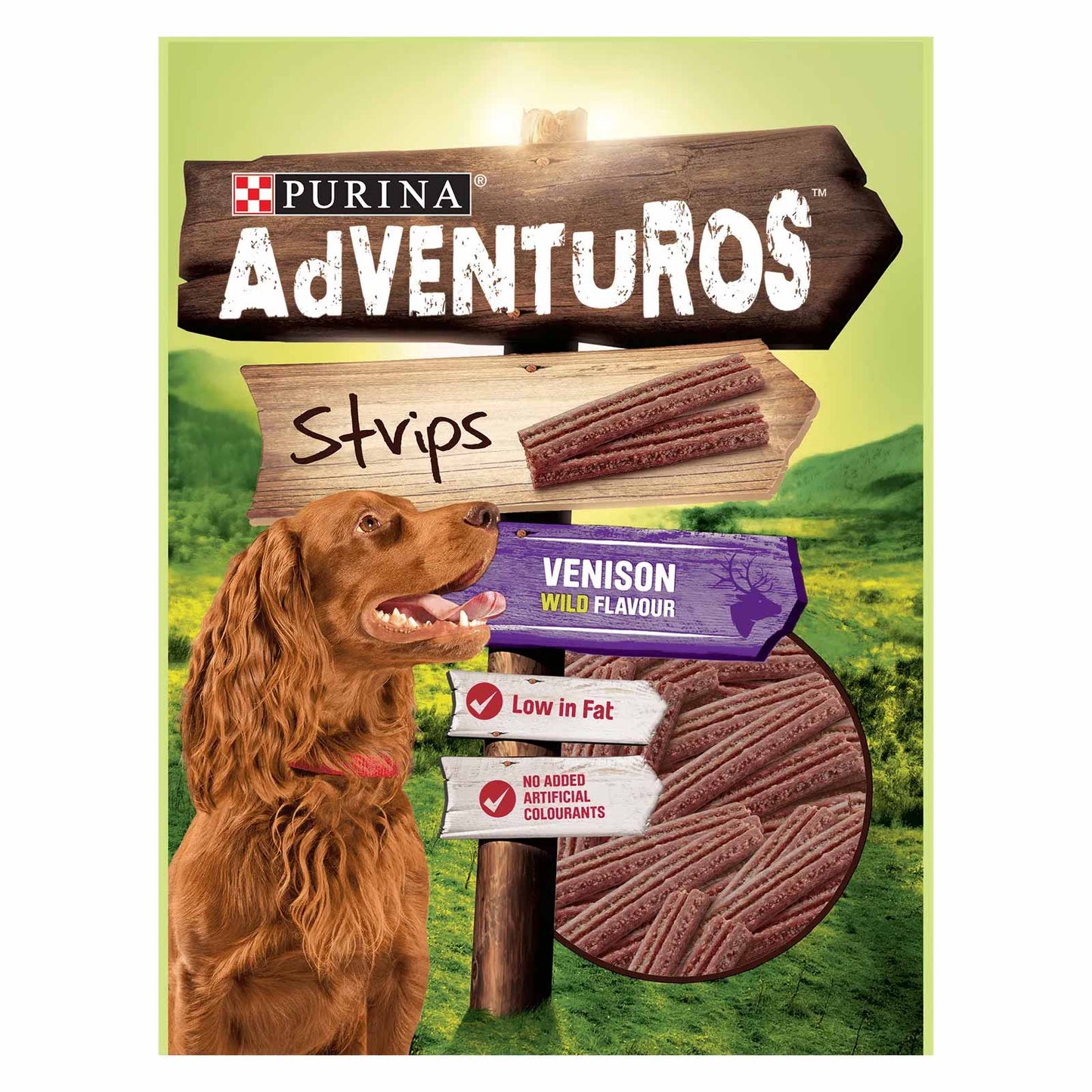 Adventuros Strips Adult Dog Treats - 90g