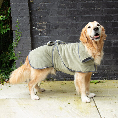 Scruffs Expedition Deluxe Noodle & Microfibre Drying Dog Coat - Khaki Green