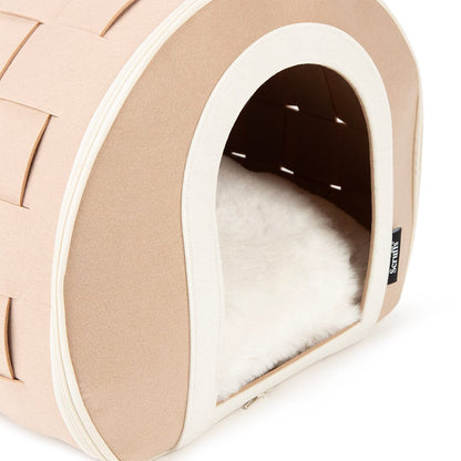 Scruffs Stockholm Felt Cave Cat Bed - Tan
