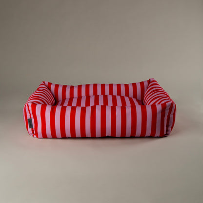 Scruffs Amalfi Striped Box Bed - Pink