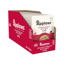 Applaws Complimentary Adult Wet Cat Food Chicken with Beef in Jelly - 16x70g Pouches