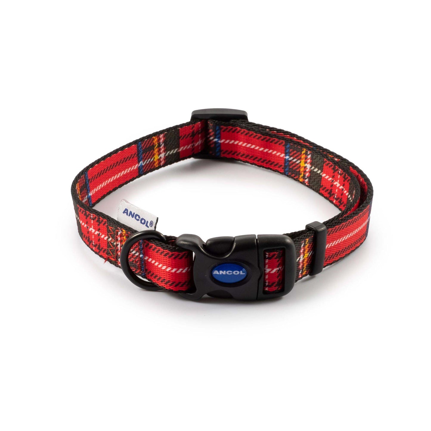 Ancol Red Tartan Adjustable Dog Collar 30-50cm