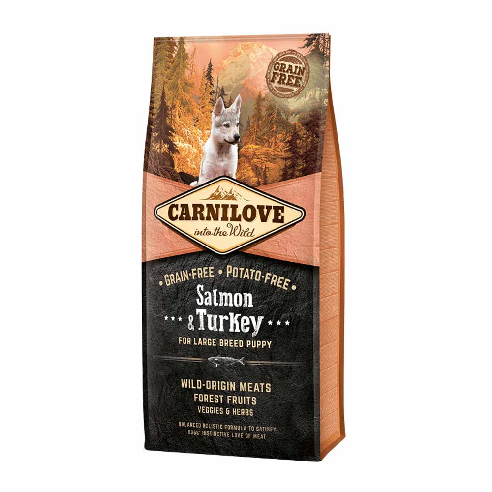 Carnilove Carnilove Chicken Salmon Turkey Puppy Dry Dog Food pet food packaging
