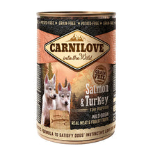 Carnilove Grain Free Puppy Wet Dog Food - Salmon and Turkey - 6x400g Cans