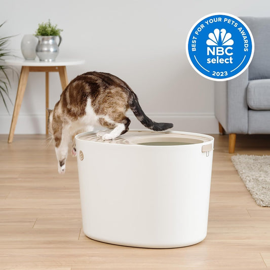 Iris Open Top Litter Box - W53cm - White