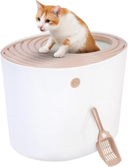 Iris Open Top Litter Box - W53cm - White