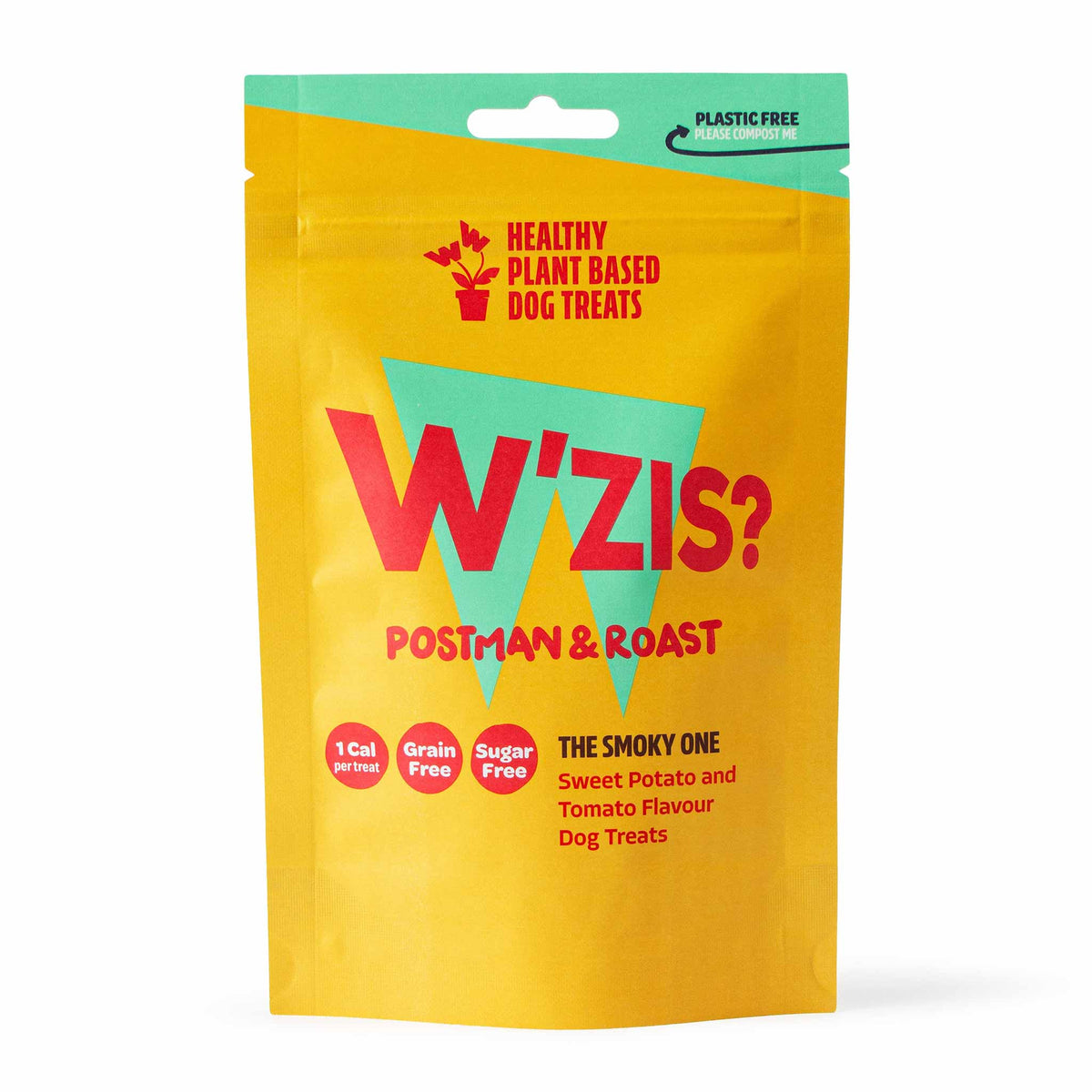 W'ZIS Postman & Roast 1-Calorie Dog Treat Pouch -Smoky Flavour 80g