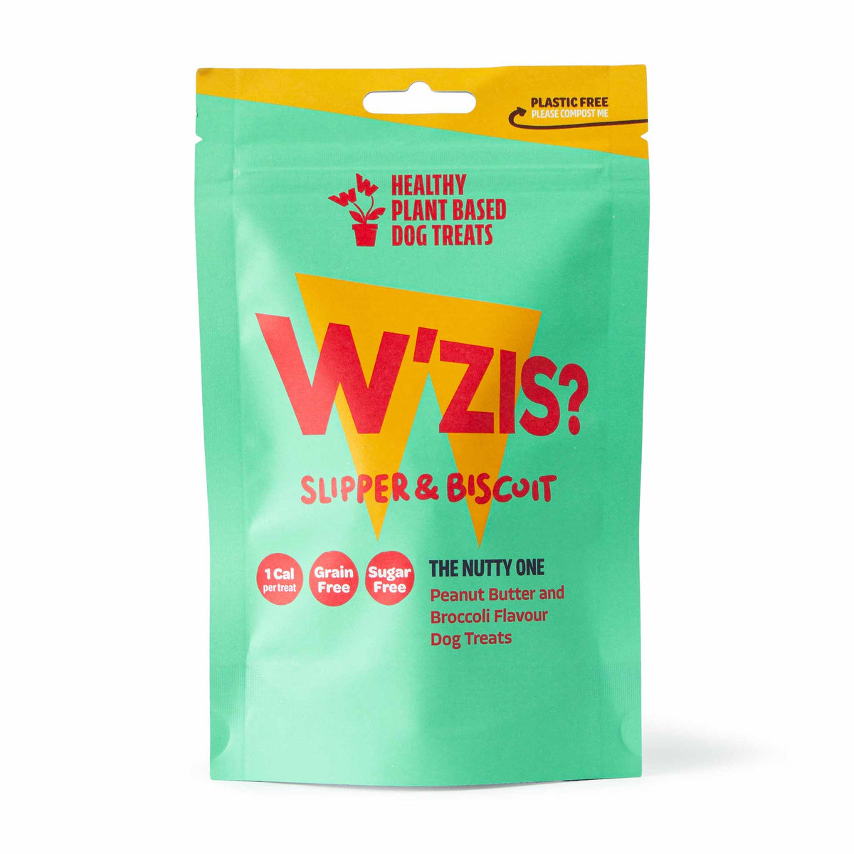 W'ZIS Slipper & Biscuit 1-Calorie Dog Treat Pouch - Nutty Flavour 80g