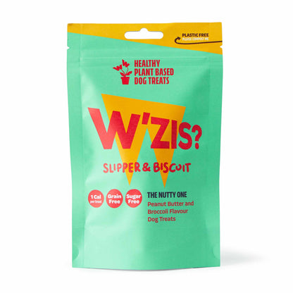 W'ZIS Slipper & Biscuit 1-Calorie Dog Treat Pouch - Nutty Flavour 80g