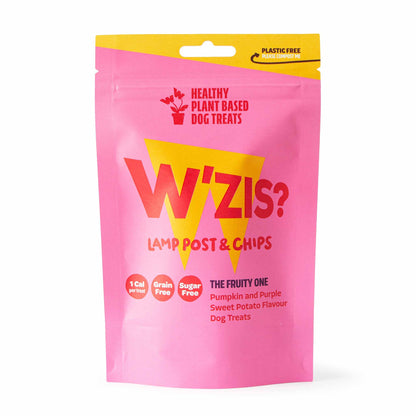 W'ZIS Lamp Post & Chips 1-Calorie Dog Treat Pouch - Fruity Flavour 80g
