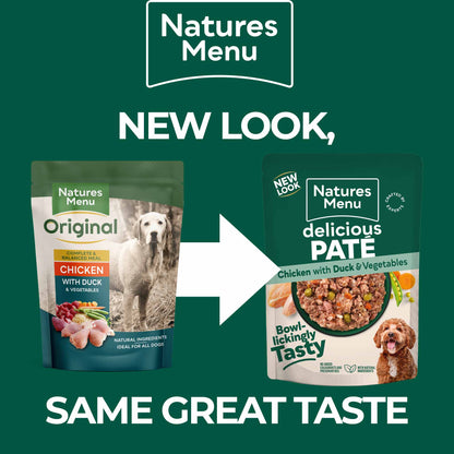 Natures Menu Adult Wet Dog Food - Chicken and Duck - 8x300g Pouches