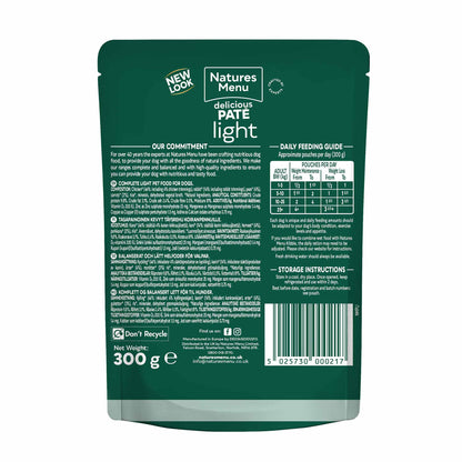 Natures Menu Light Chicken with Rabbit - 8 x 300g Pouches