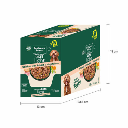 Natures Menu Light Chicken with Rabbit - 8 x 300g Pouches