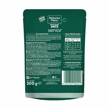 Natures Menu Senior Lamb and Chicken - 8 x 300g Pouches