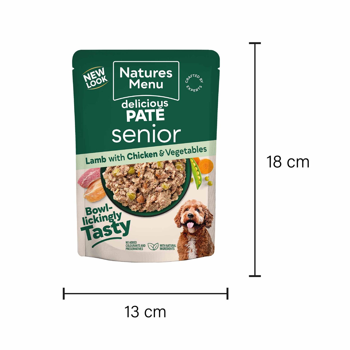 Natures Menu Senior Lamb and Chicken - 8 x 300g Pouches