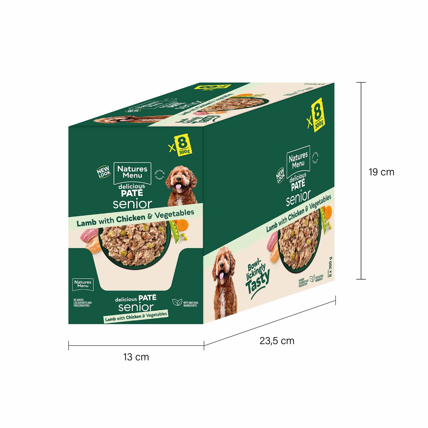 Natures Menu Senior Lamb and Chicken - 8 x 300g Pouches
