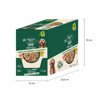 Natures Menu Senior Lamb and Chicken - 8 x 300g Pouches