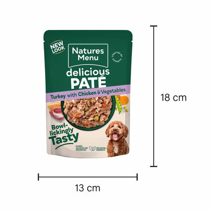 Natures Menu Adult Turkey and Chicken - 8 x 300g Pouches