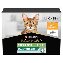 PRO PLAN Sterilised Maintenance Adult Wet Cat Food in Gravy - Chicken - 10x85g Pouches