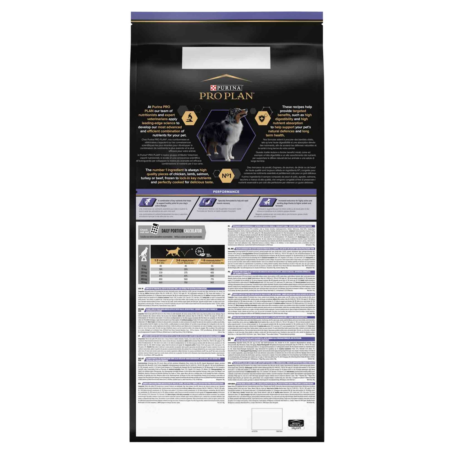 PRO PLAN All Sizes Performance Adult Dry Dog Food - Chicken