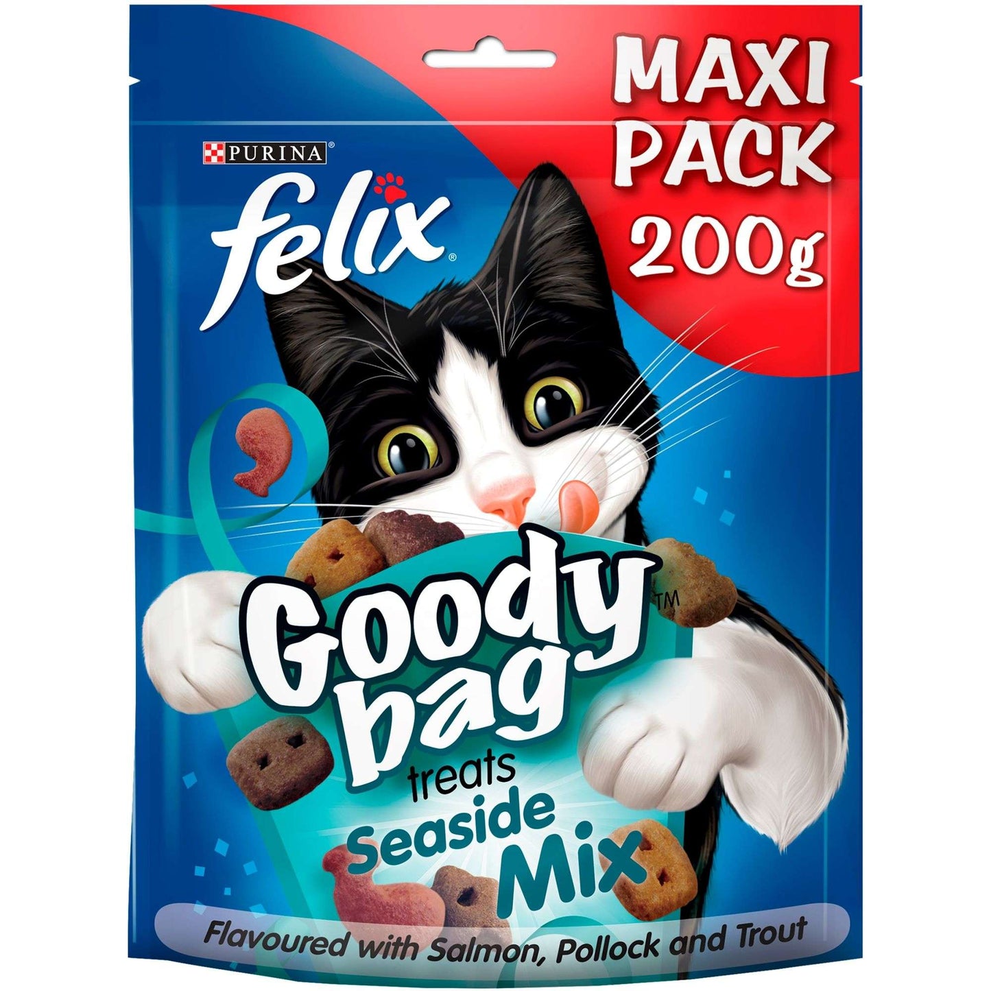 Felix Goody Bag Adult Cat Treats - Seaside - 200g MAXI Pack