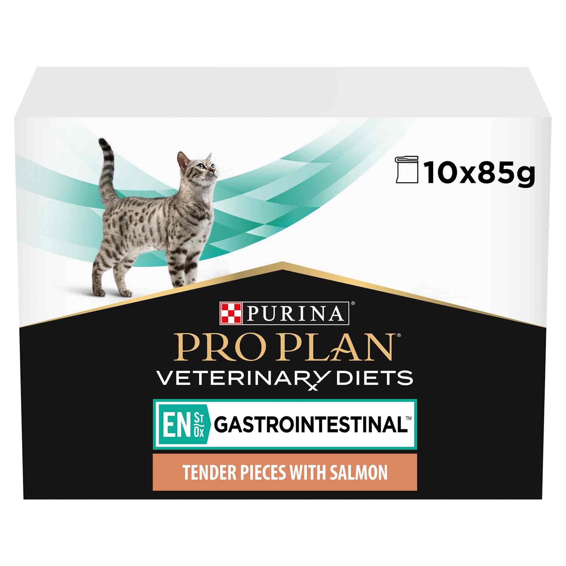 Pro Plan Pro Plan En St Gastrointestinal Chicken Pork Salmon Turkey Adult Wet Cat Food pet food packaging