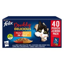 Felix Doubly Delicious Wet Cat Food in Jelly - Countryside Selection - 40x85g Pouches