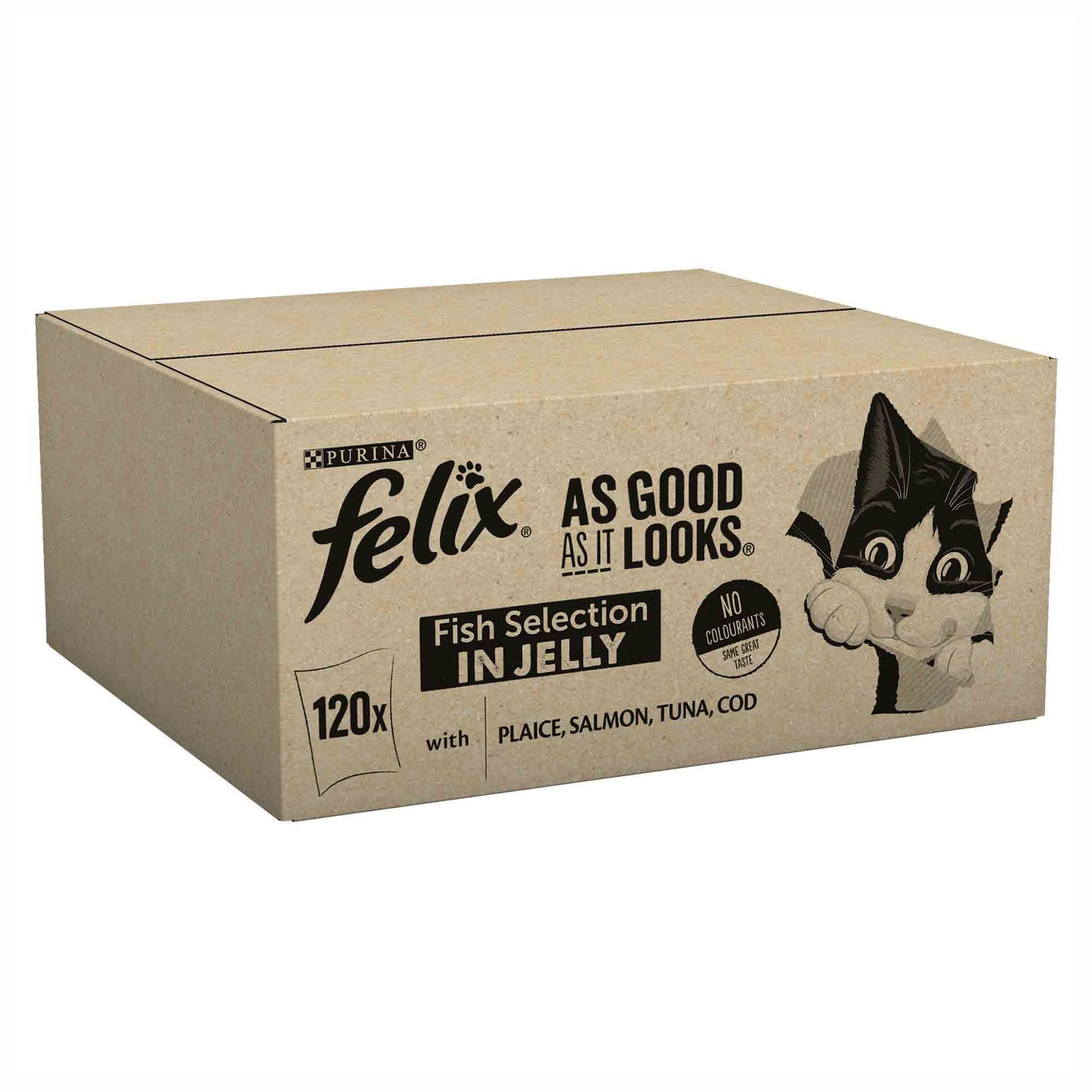 Felix As Good As It Looks Adult Wet Cat Food in Jelly -  Ocean Feasts Selection - 120x85g Pouches