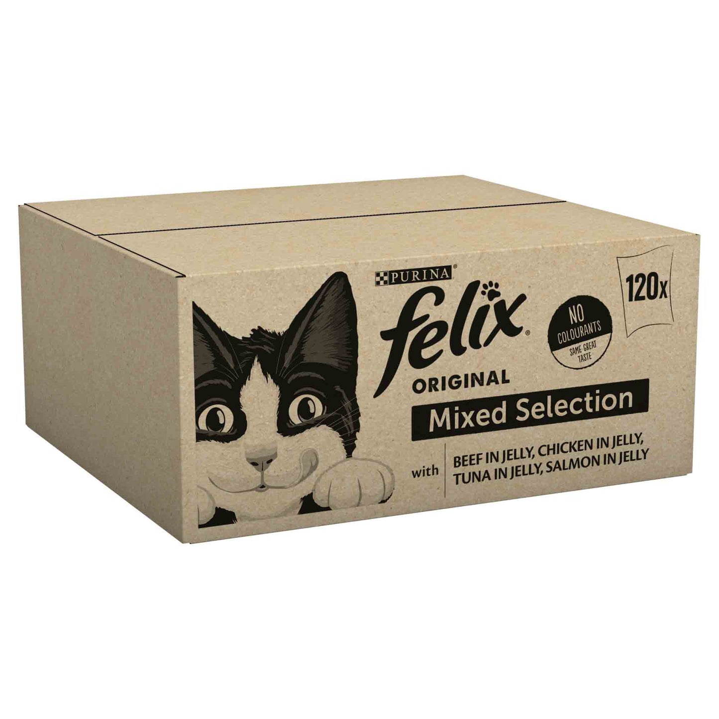 Felix Original Adult Wet Cat Food in Jelly - Mixed Selection - 120x85g Pouches