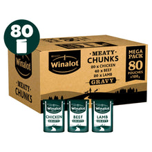 Winalot Meaty Chunks Adult Wet Dog Food in Gravy - Mixed - 80x100g Pouches