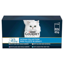 Gourmet Perle Adult Wet Cat Food in Gravy - Ocean Fish - 60x85g Pouches