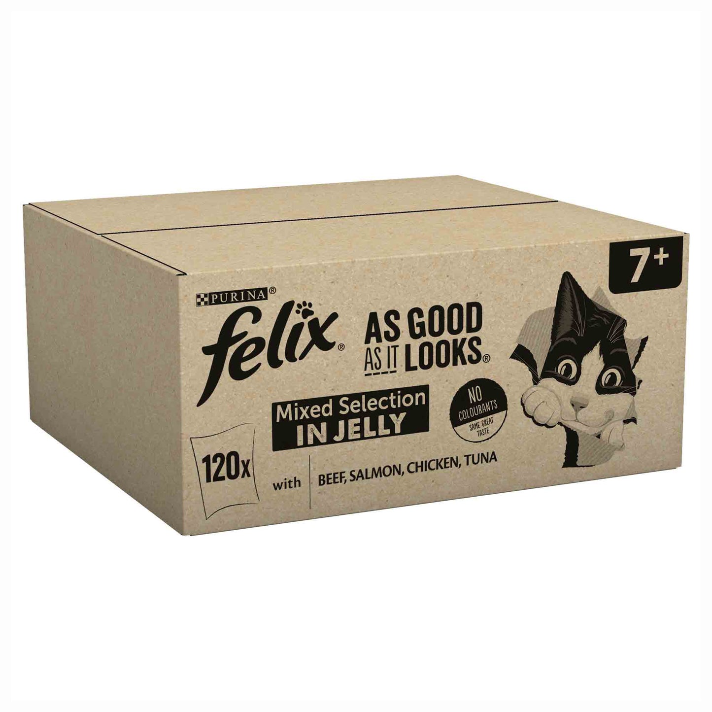 Felix As Good As It Looks Senior Wet Cat Food in Jelly - Mixed Selection - 120x85g Pouches