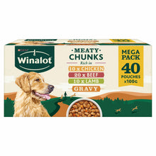 Winalot Meaty Chunks Adult Wet Dog Food in Gravy - Mixed - 40x100g Pouches
