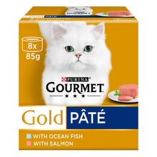Gourmet Gold Senior Wet Cat Food  Pate - Salmon & Ocean Fish - 8x85g Cans
