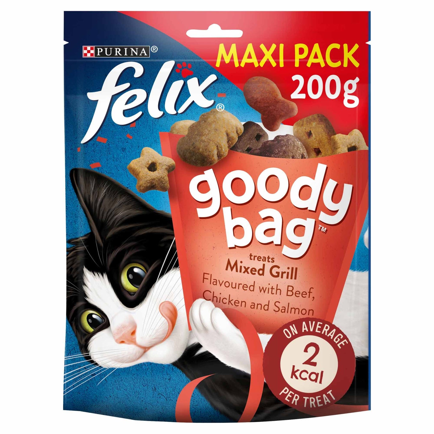 Felix Goody Bag Adult Cat Treats - Mixed Grill - 200g MAXI Pack