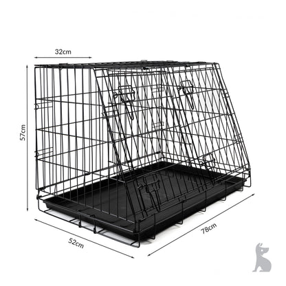Barkshire Sloping Dog Car Crate - Medium 78 x 50cm