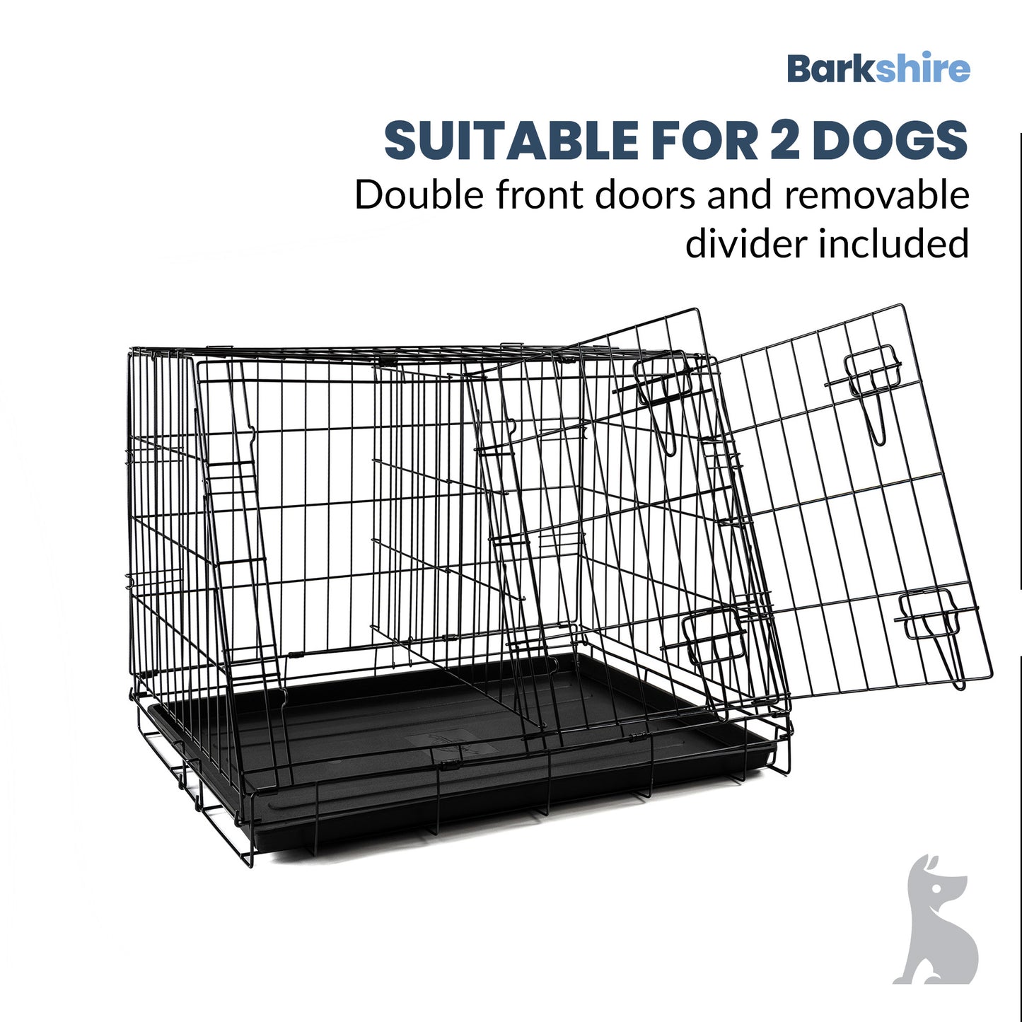 Barkshire Sloping Dog Car Crate - Medium 78 x 50cm
