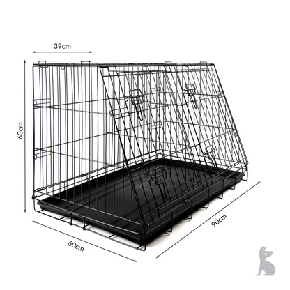 Barkshire Sloping Dog Car Crate  - Large 90 x 59cm