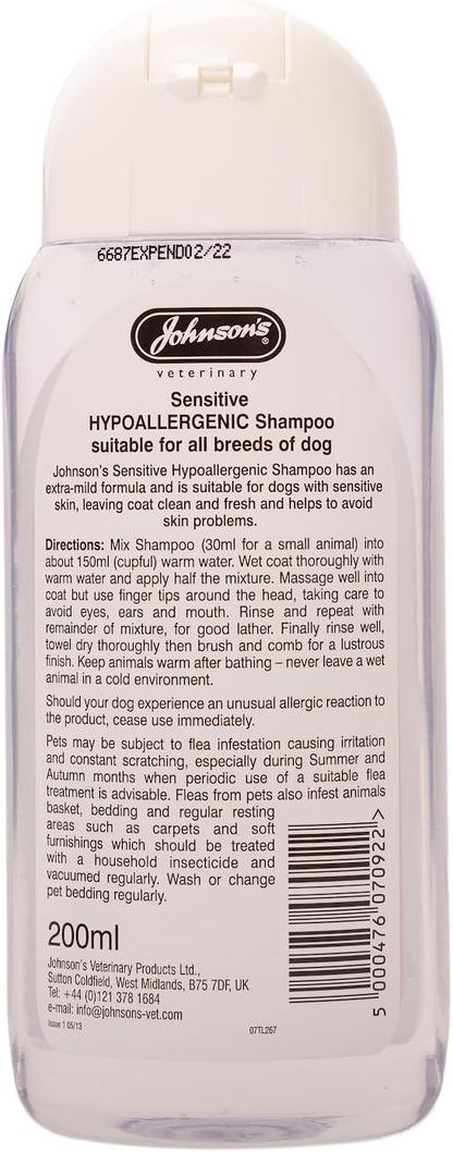 Johnsons Hypo-Allergenic Dog Shampoo 200ml