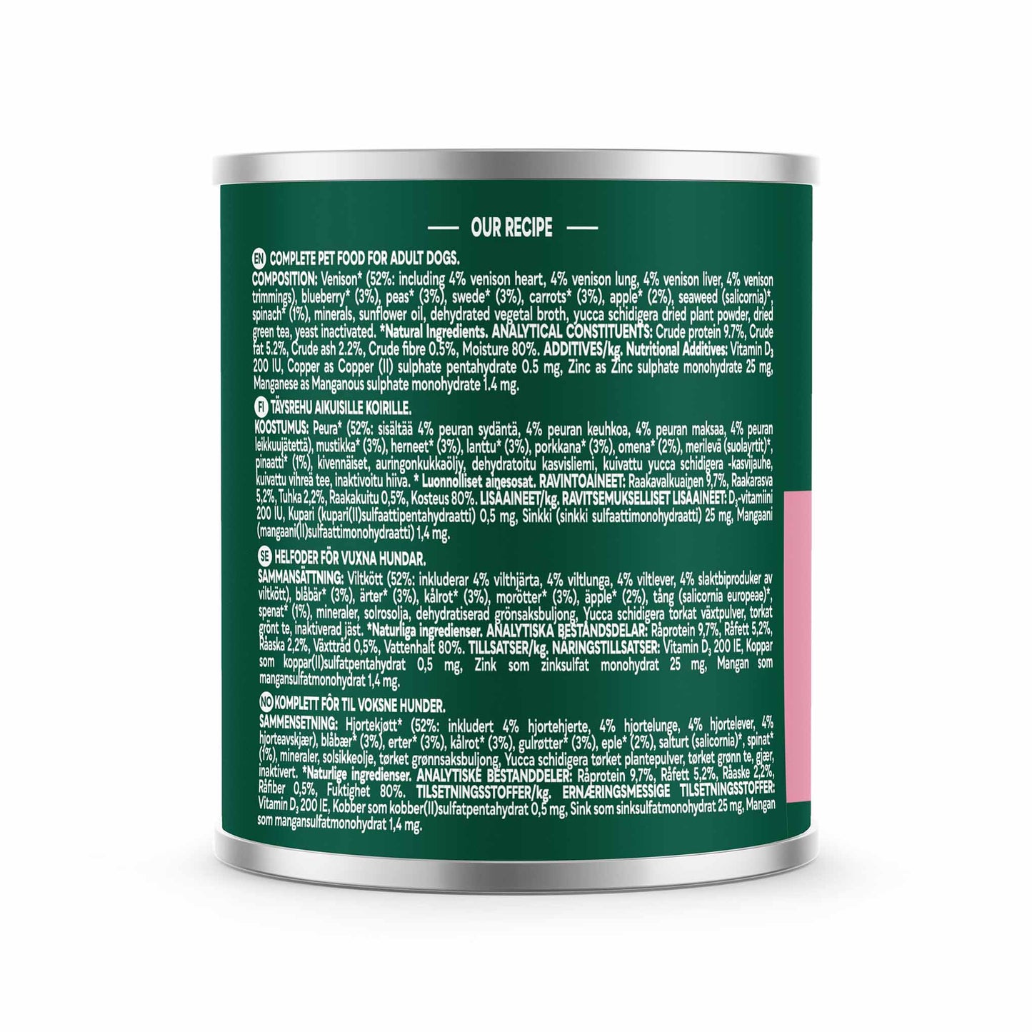 Country Hunter Adult Wet Dog Food - Wild Venison - 6x600g Cans