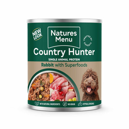Country Hunter Adult Wet Dog Food - Rabbit - 6x600g Cans