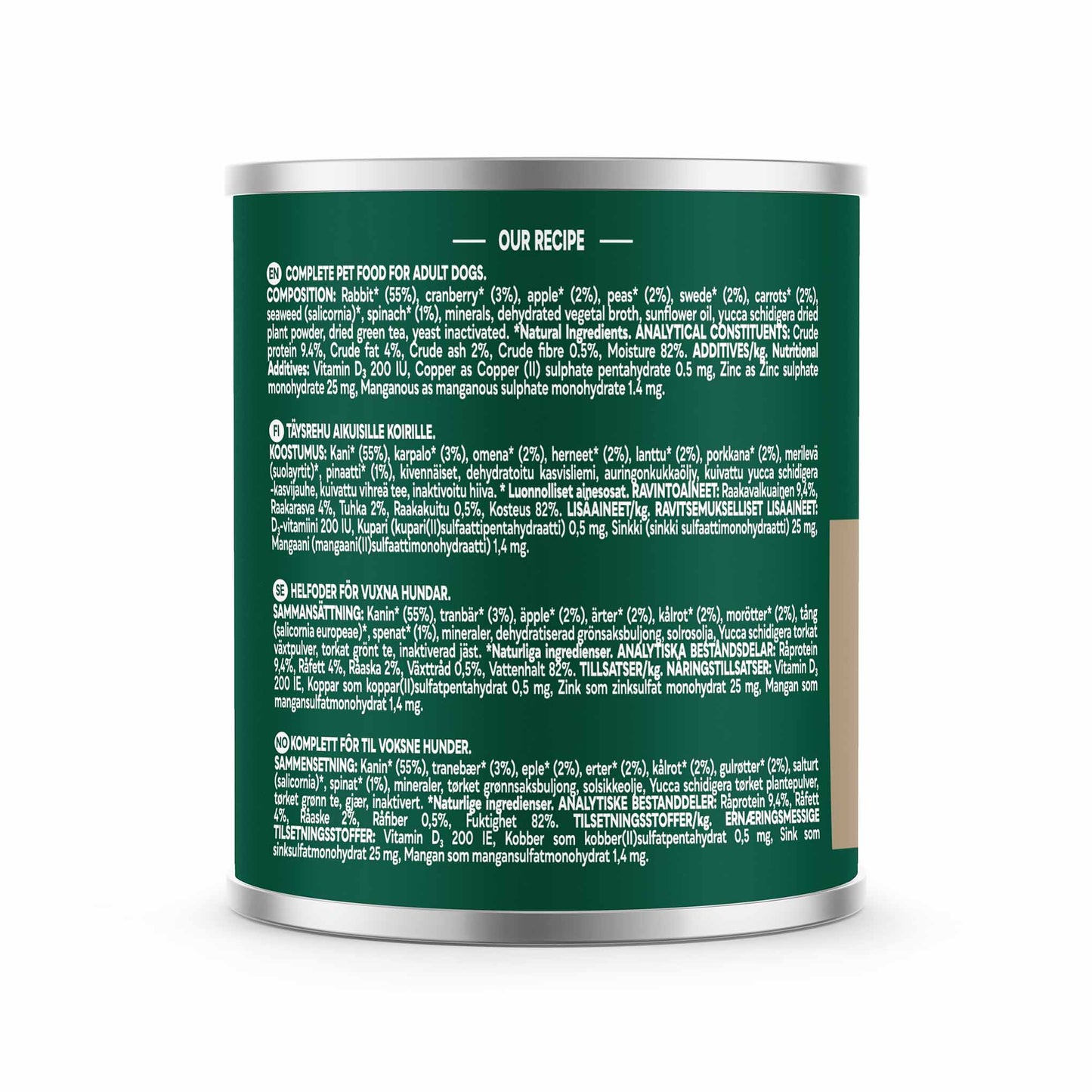 Country Hunter Adult Wet Dog Food - Rabbit - 6x600g Cans