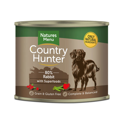 Country Hunter Adult Wet Dog Food - Rabbit - 6x600g Cans
