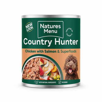 Country Hunter Adult Wet Dog Food - Salmon & Chicken - 6x600g Cans