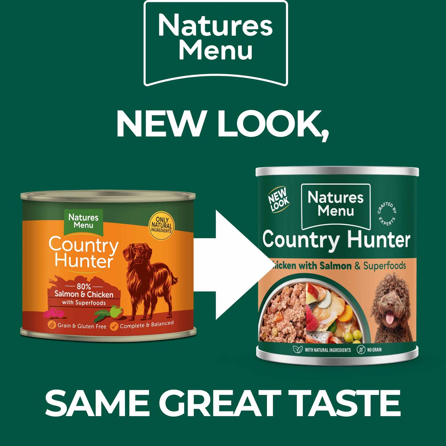 Country Hunter Adult Wet Dog Food - Salmon & Chicken - 6x600g Cans