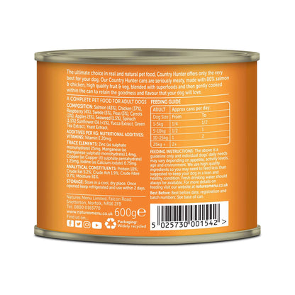 Country Hunter Adult Wet Dog Food - Salmon & Chicken - 6x600g Cans