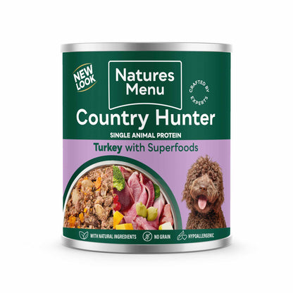 Country Hunter Adult Wet Dog Food - Farm Reared Turkey - 6x600g Cans