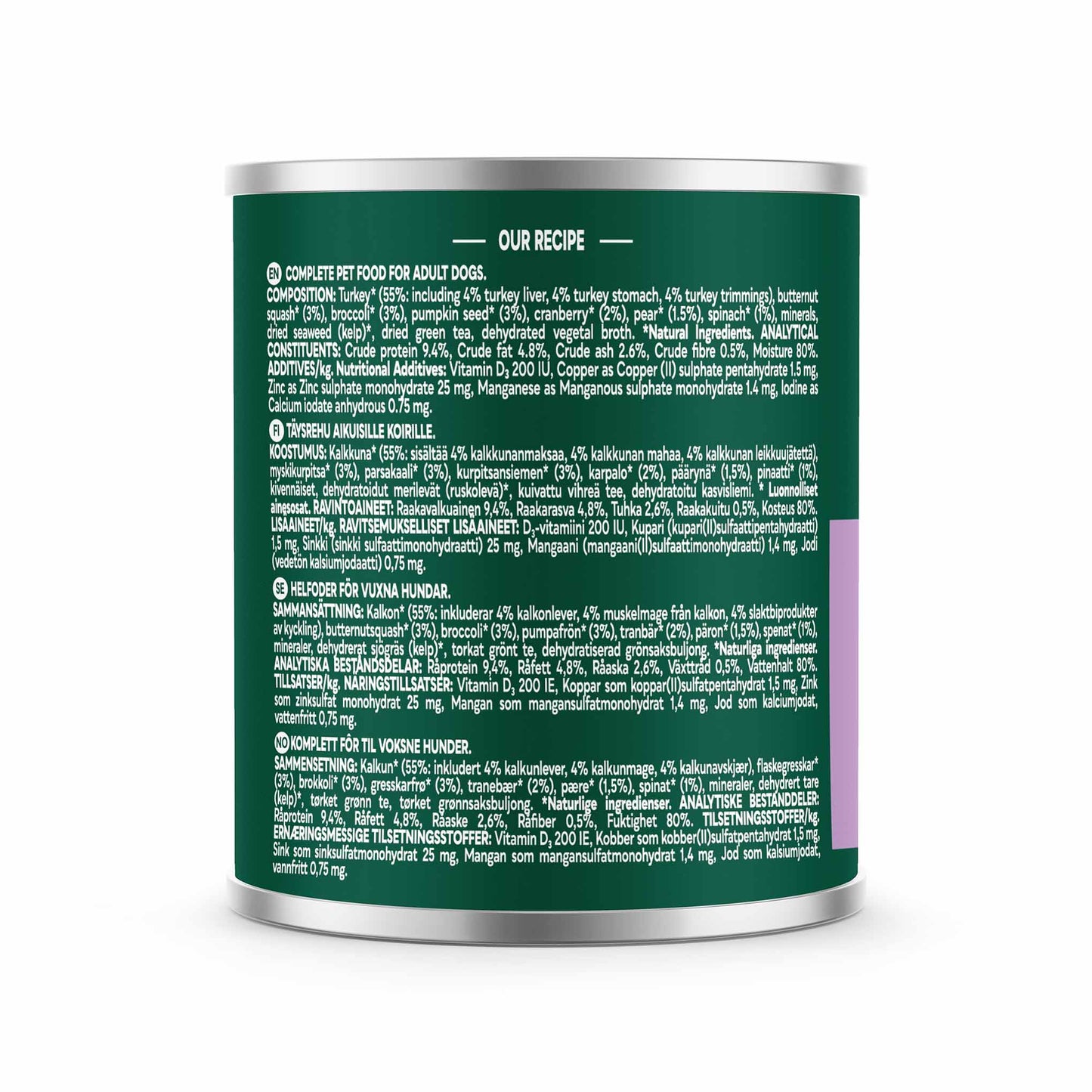 Country Hunter Adult Wet Dog Food - Farm Reared Turkey - 6x600g Cans